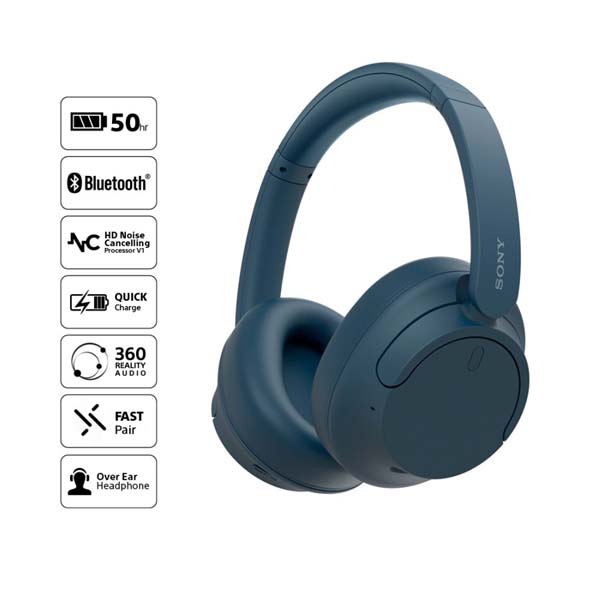 HEADPHONE WIRELESS SONY WH CH720N L BLUE MDP IT And Electronic