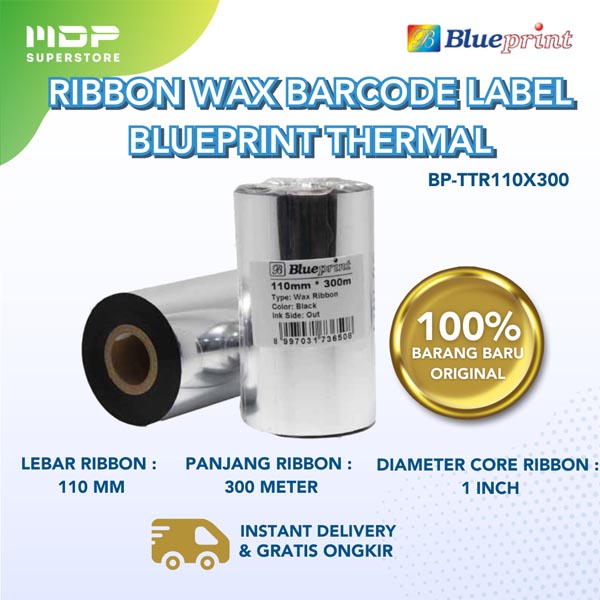 RIBBON BLUEPRINT 110X300M (BP-TTR110X300) @80PCS | MDP - IT and ...