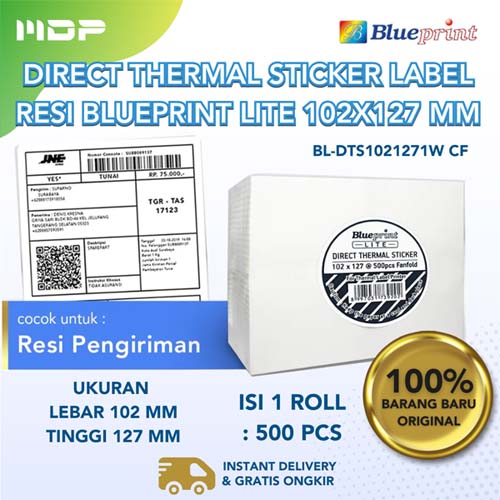 KERTAS LABEL BARCODE BLUEPRINT LITE UK 102MM X 127MM 1LINE BL ...