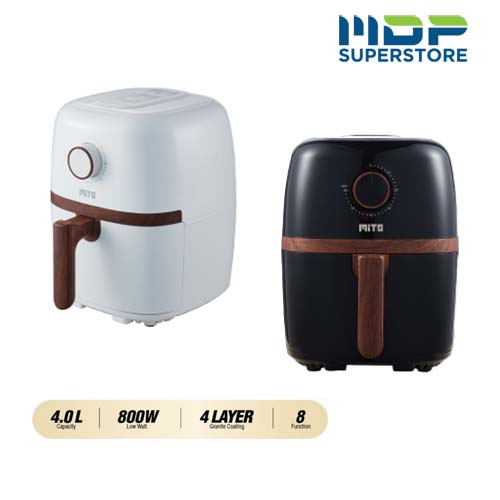 Digital Air Fryer Mito Af L W Black White Mdp It And