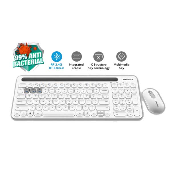 Micropack Keyboard Wireless 3 Mode 2 Mode Bluetooth Dan 1 Mode Rf Wireless Type Km2382 Anti 6460