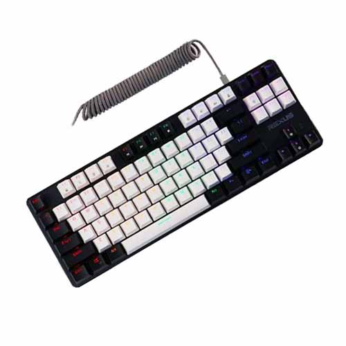 KEYBOARD GAMING REXUS MECHANICAL MX5.2 WHITE BLACK 02 KEYCAPS BLUE ...