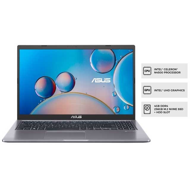 NOTEBOOK ASUS A516KA-FHD421 (SLATE GREY) : INTEL N4500,UMA,4G,256G