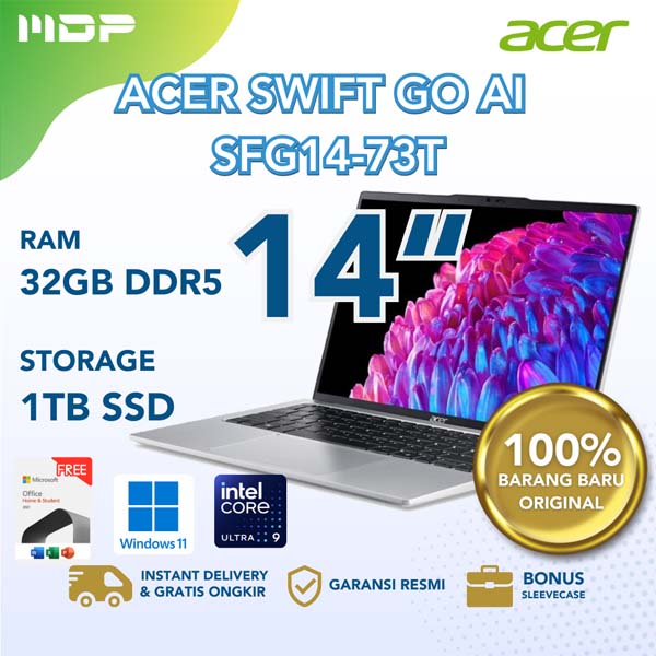 Notebook Acer Swift Go Ai Sfg T Qb Cu H Gb Lpddr X Tb Ssd Intel Arc Graphic