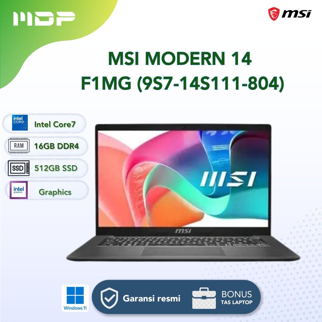 NOTEBOOK MSI MODERN 14 F1MG (9S7-14S111-804) PLATINUM GRAY : INTEL