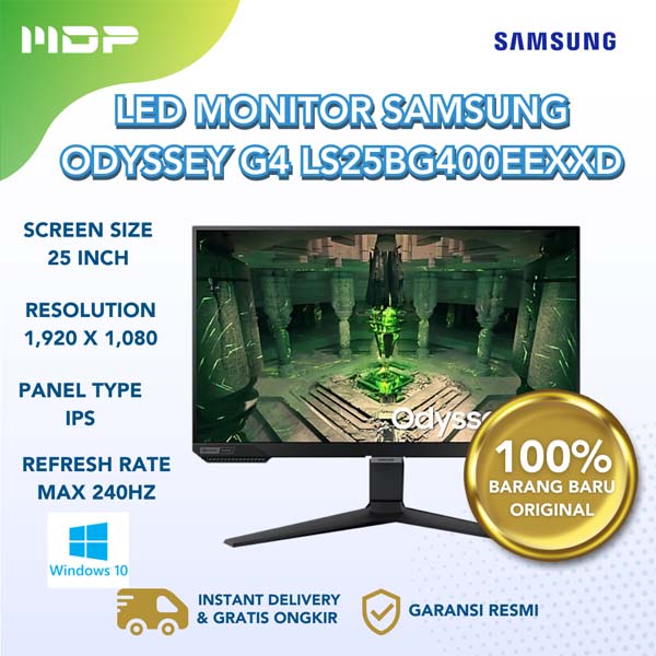 MONITOR SAMSUNG LED ODYSSEY G4 LS25BG400EEXXD : 25" IPS HDR10 240HZ ...