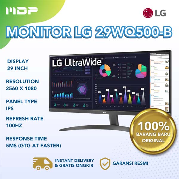 LG ウルトラワイドモニター 29WQ500-B 29” UltraWide FHD HDR10 IPS