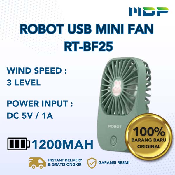 ROBOT USB MINI FAN RT-BF25 GREEN | MDP - IT and Electronic Superstore