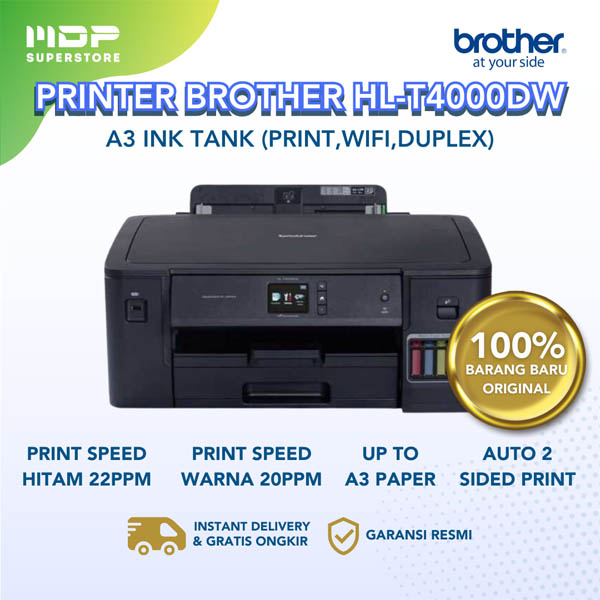 PRINTER BROTHER HLT4000DW A3 INK TANK (PRINT,WIFI,DUPLEX) MDP IT